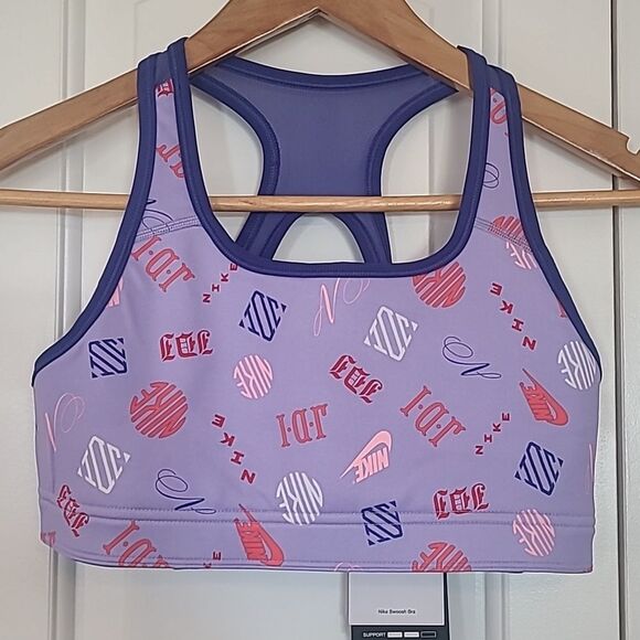 Nike Dri-FIT™ Swoosh Reversible Training Bra (Big Kids) Girls Size L - Picture 6 of 10